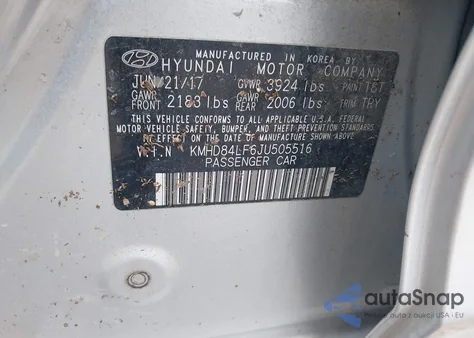 2018 Hyundai Elantra Limited from USA, damaged, VIN KMHD84LF6JU505516